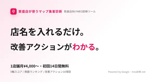 マップ集客診断（MEO診断）｜Googleマップ集客の可視化